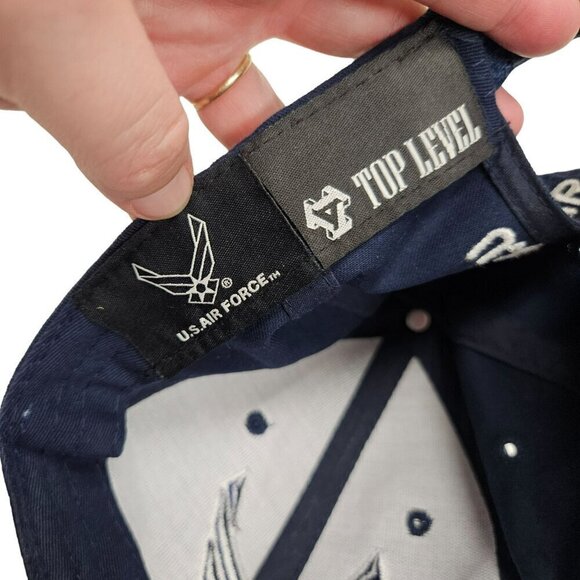 U.S. Air Force Embroidered Baseball Cap  Adjustable Hook Loop Top Level Cotton - Picture 4 of 9